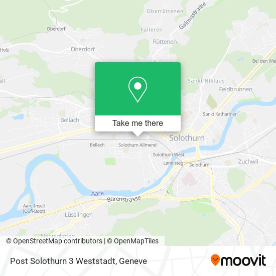 Post Solothurn 3 Weststadt map