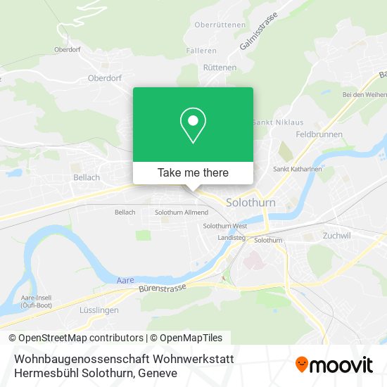 Wohnbaugenossenschaft Wohnwerkstatt Hermesbühl Solothurn map