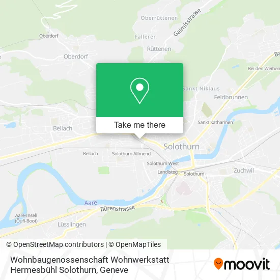Wohnbaugenossenschaft Wohnwerkstatt Hermesbühl Solothurn map