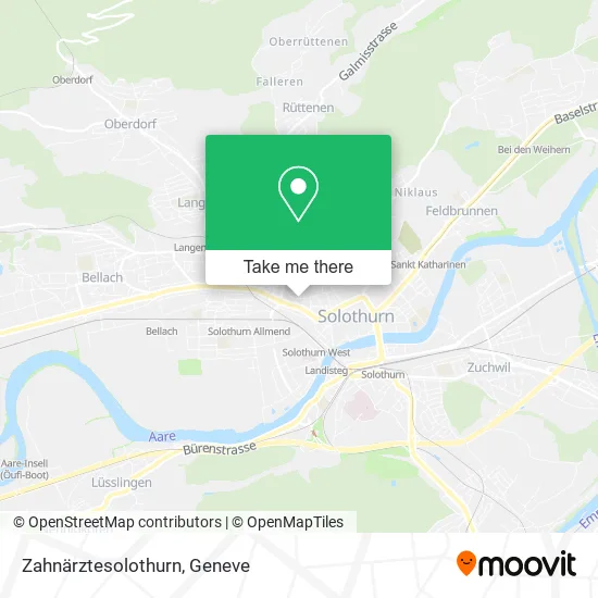 Zahnärztesolothurn map
