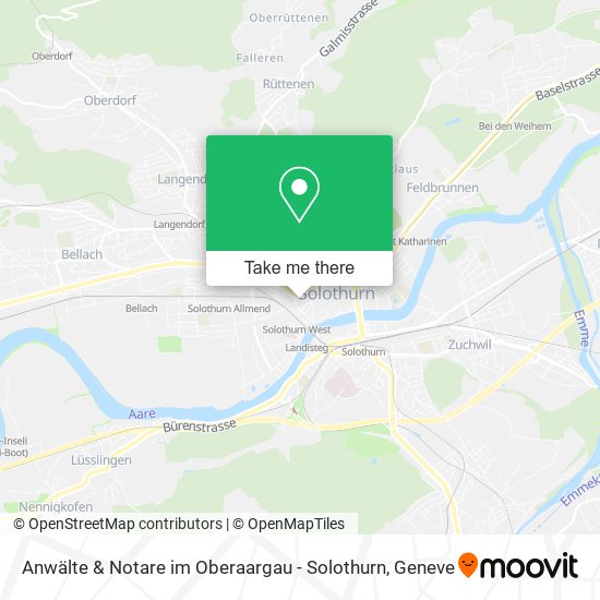 Anwälte & Notare im Oberaargau - Solothurn map