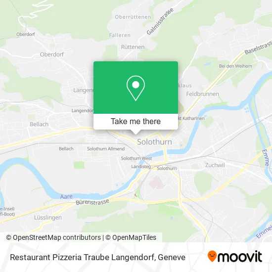 Restaurant Pizzeria Traube Langendorf map