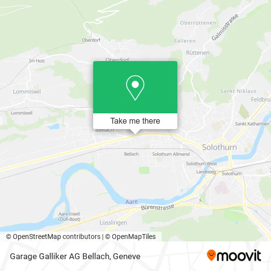 Garage Galliker AG Bellach map