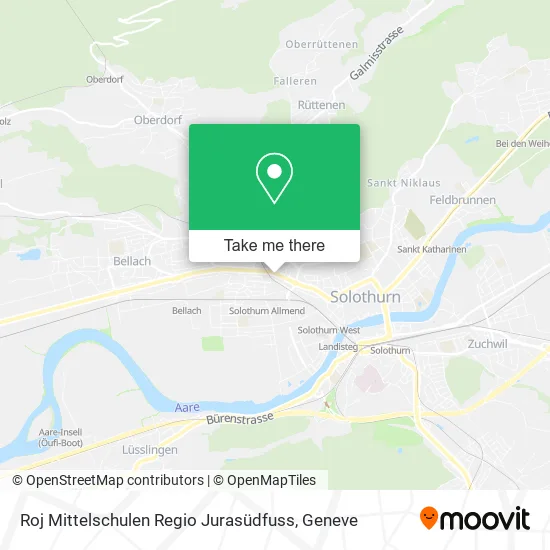 Roj Mittelschulen Regio Jurasüdfuss map