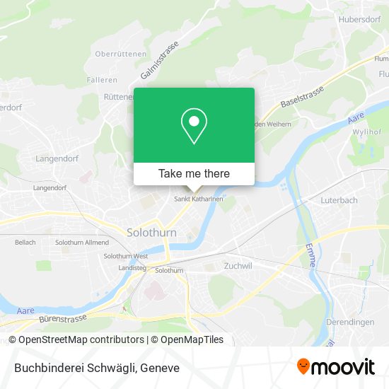 Buchbinderei Schwägli map