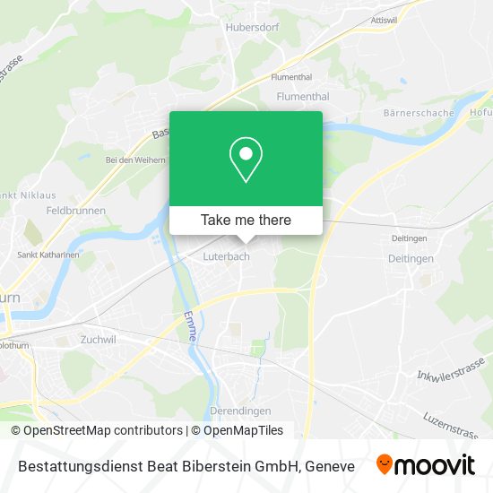 Bestattungsdienst Beat Biberstein GmbH map