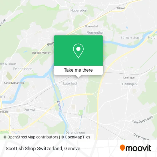 Scottish Shop Switzerland map