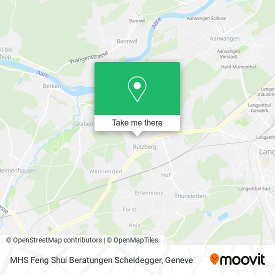 MHS Feng Shui Beratungen Scheidegger map