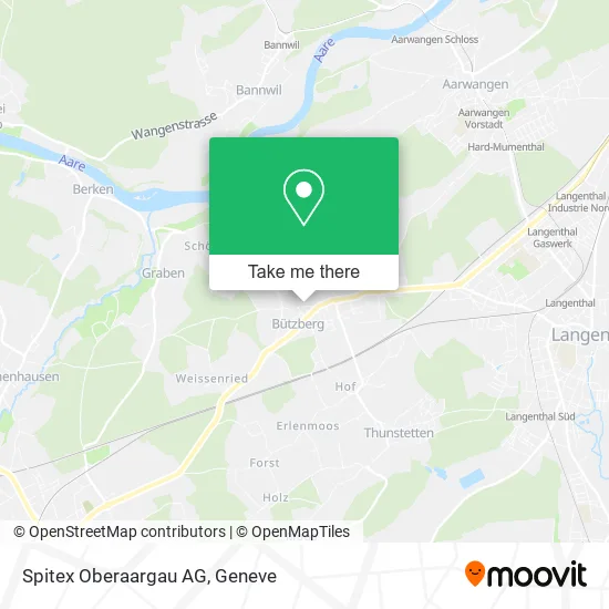 Spitex Oberaargau AG map