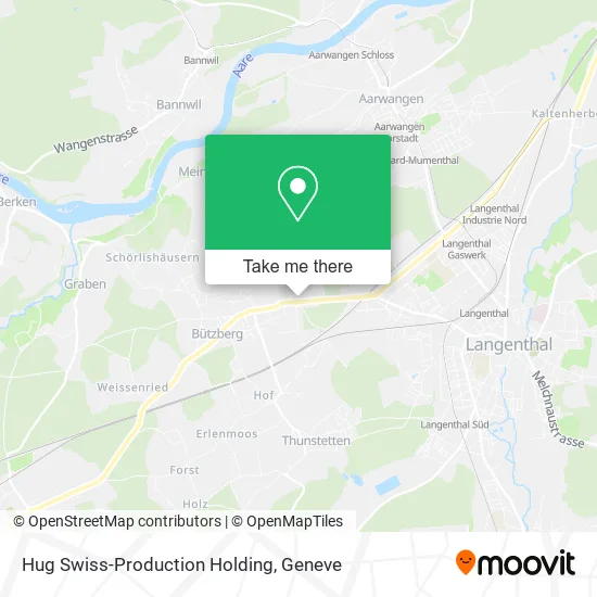 Hug Swiss-Production Holding map
