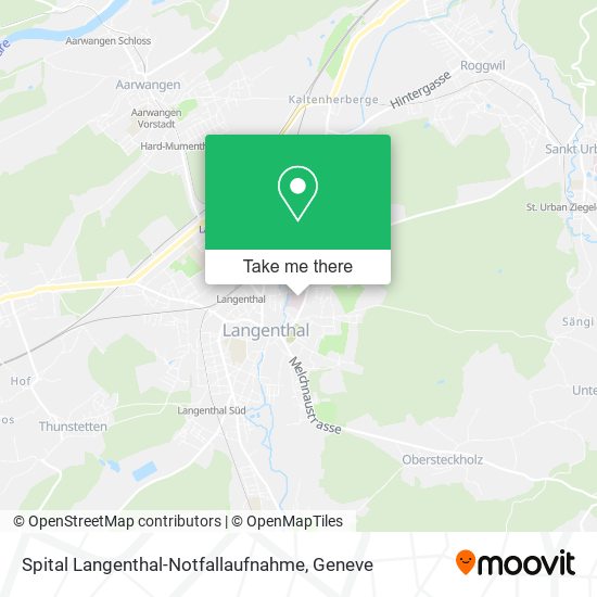 Spital Langenthal-Notfallaufnahme map