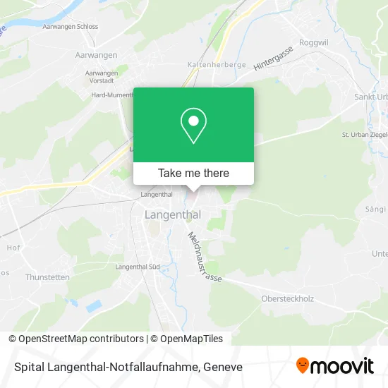 Spital Langenthal-Notfallaufnahme map