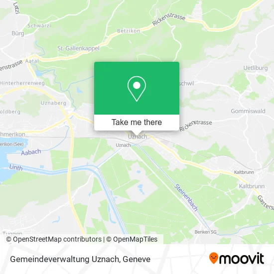 Gemeindeverwaltung Uznach map