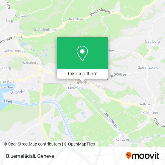 Bluemelädäli map