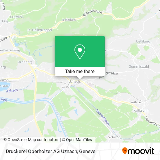 Druckerei Oberholzer AG Uznach map