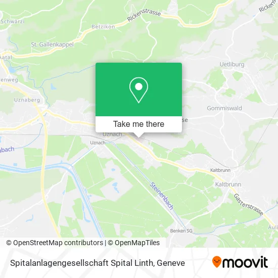 Spitalanlagengesellschaft Spital Linth map