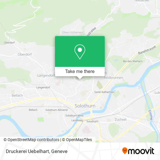 Druckerei Uebelhart map