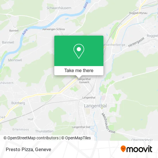 Presto Pizza map