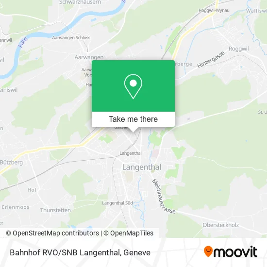 Bahnhof RVO/SNB Langenthal plan