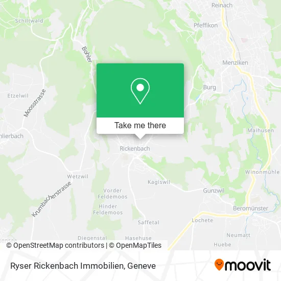 Ryser Rickenbach Immobilien map