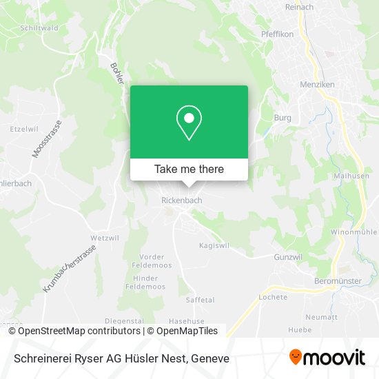 Schreinerei Ryser AG Hüsler Nest map