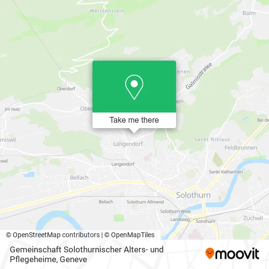 Gemeinschaft Solothurnischer Alters- und Pflegeheime map