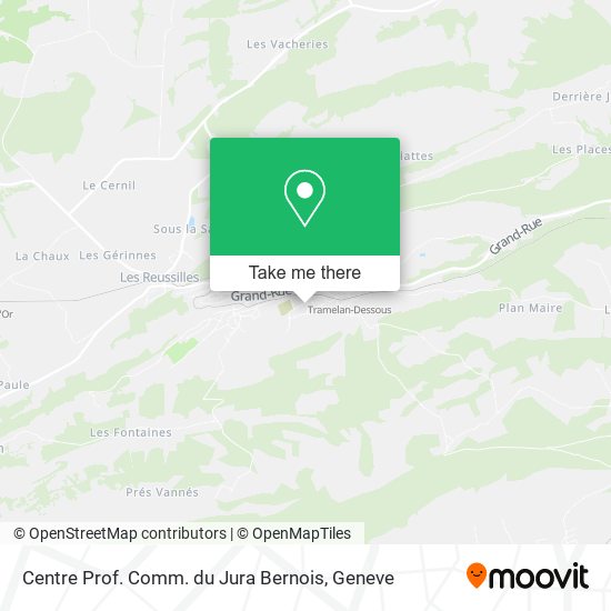Centre Prof. Comm. du Jura Bernois map