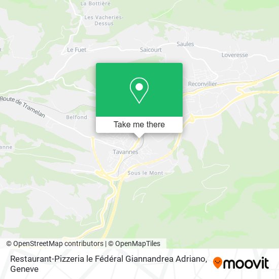 Restaurant-Pizzeria le Fédéral Giannandrea Adriano map