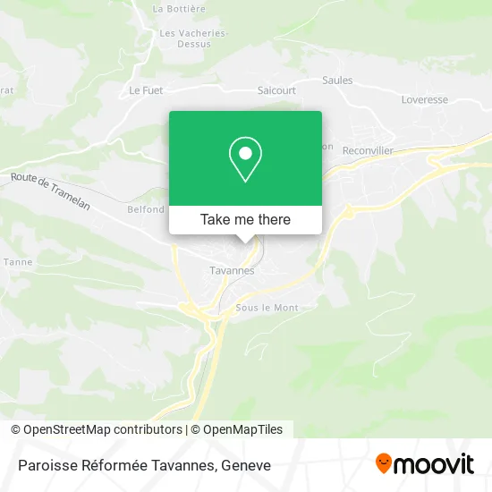 Paroisse Réformée Tavannes plan