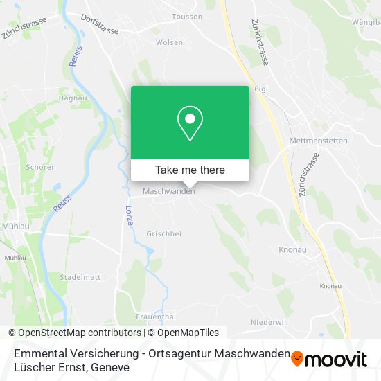 Emmental Versicherung - Ortsagentur Maschwanden Lüscher Ernst plan