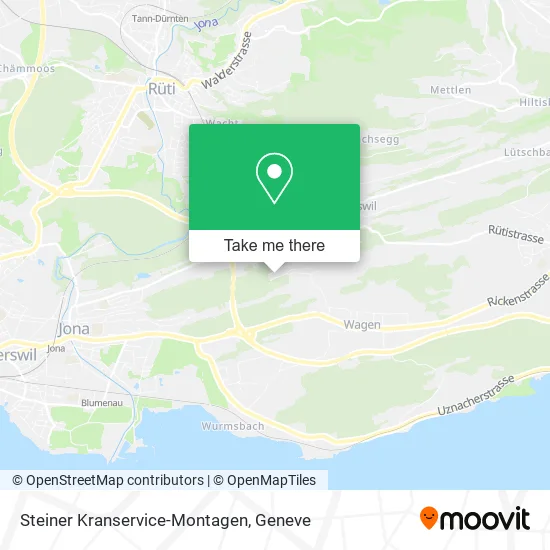 Steiner Kranservice-Montagen map