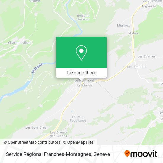 Service Régional Franches-Montagnes map