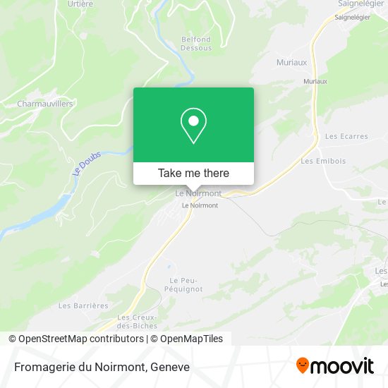 Fromagerie du Noirmont map