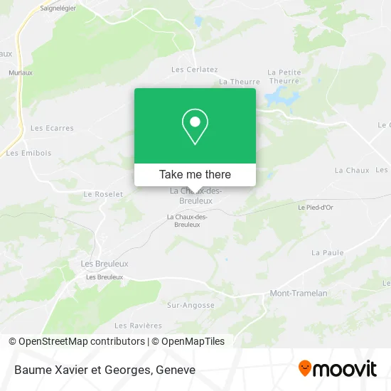 Baume Xavier et Georges map