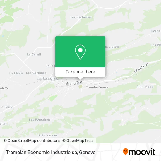 Tramelan Economie Industrie sa map