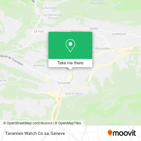 Tavannes Watch Co sa map