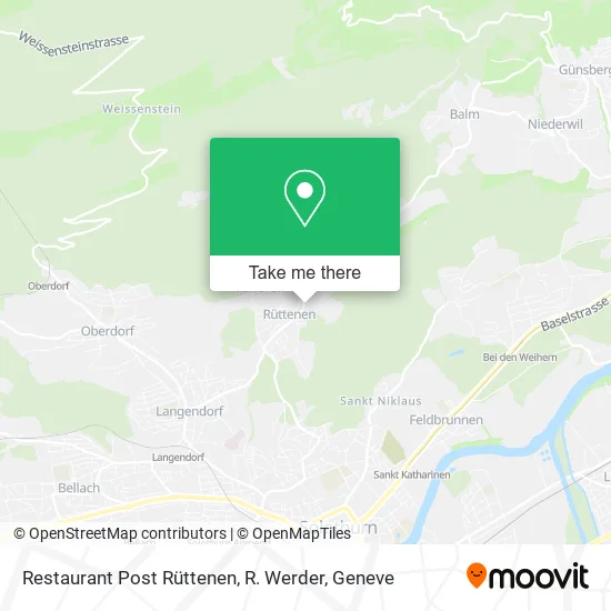 Restaurant Post Rüttenen, R. Werder map