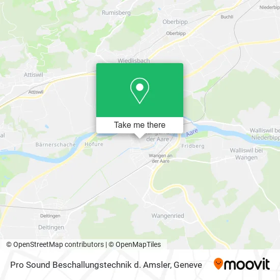 Pro Sound Beschallungstechnik d. Amsler map