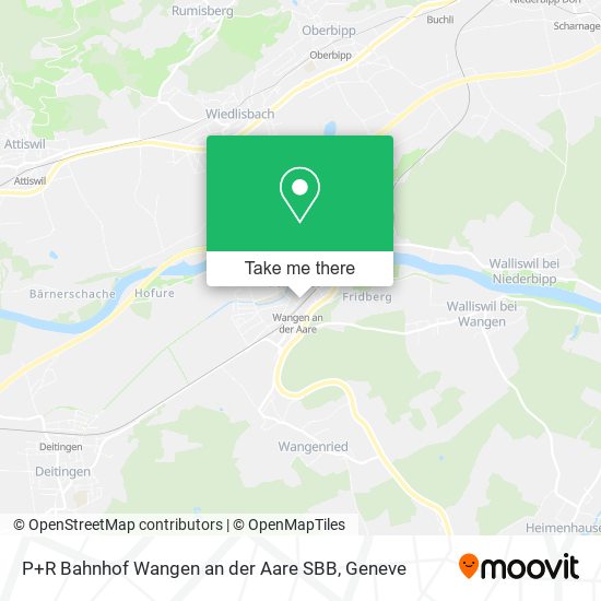 P+R Bahnhof Wangen an der Aare SBB map