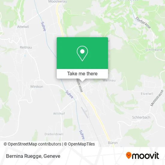 Bernina Ruegge map