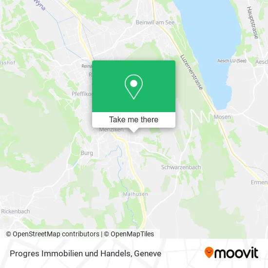Progres Immobilien und Handels map