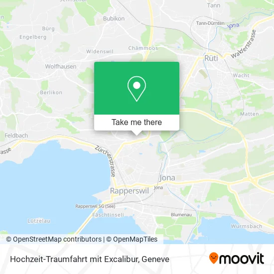 Hochzeit-Traumfahrt mit Excalibur map