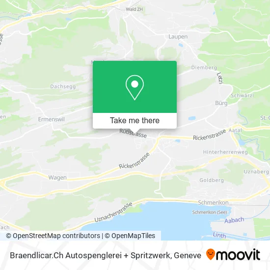 Braendlicar.Ch Autospenglerei + Spritzwerk map