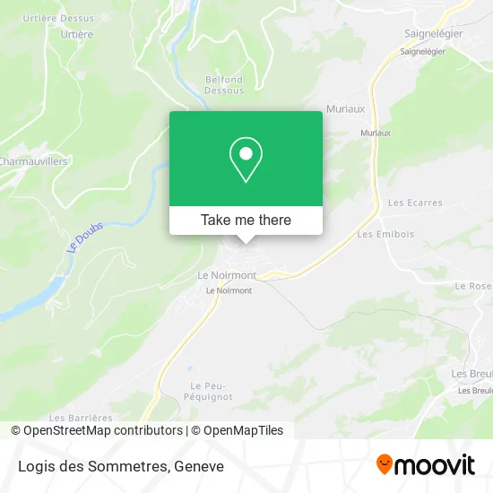 Logis des Sommetres map