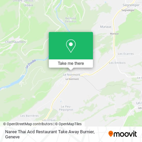 Naree Thai Acd Restaurant Take Away Burnier map