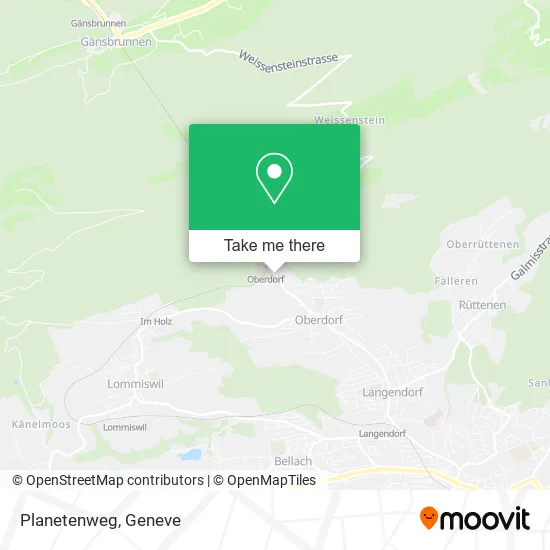 Planetenweg map