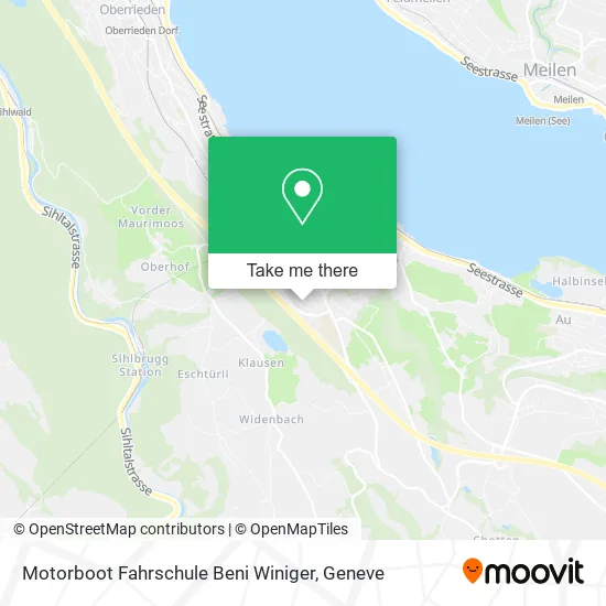 Motorboot Fahrschule Beni Winiger map
