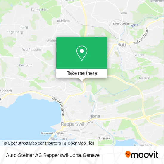 Auto-Steiner AG Rapperswil-Jona map