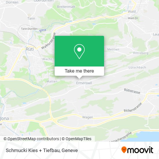 Schmucki Kies + Tiefbau map