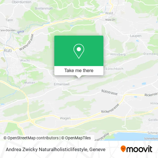 Andrea Zwicky Naturalholisticlifestyle map